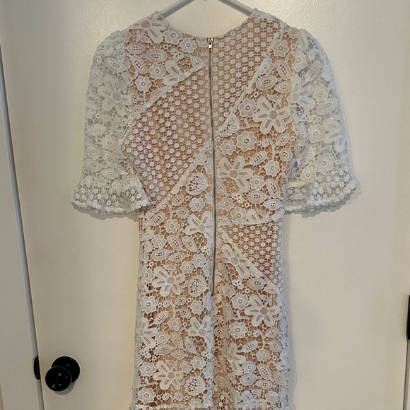 Lulus My Dearest White Lace Short sleeve mini dress - Picture 3 of 9